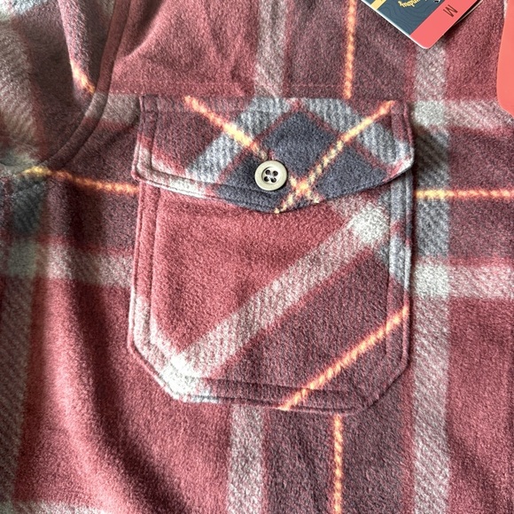 Freedom Foundry mens soft fleece flannel button down shirt size medium- NWT - Picture 6 of 12